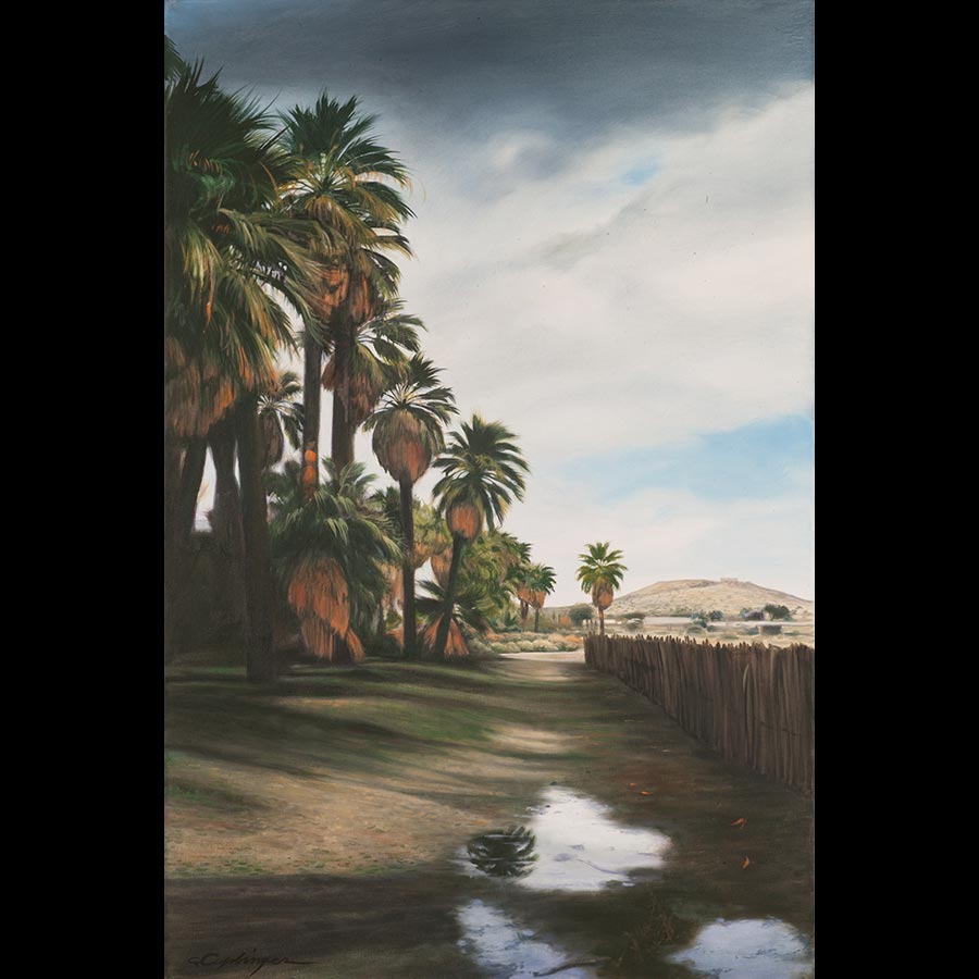 Desert Oasis Landscape Painting