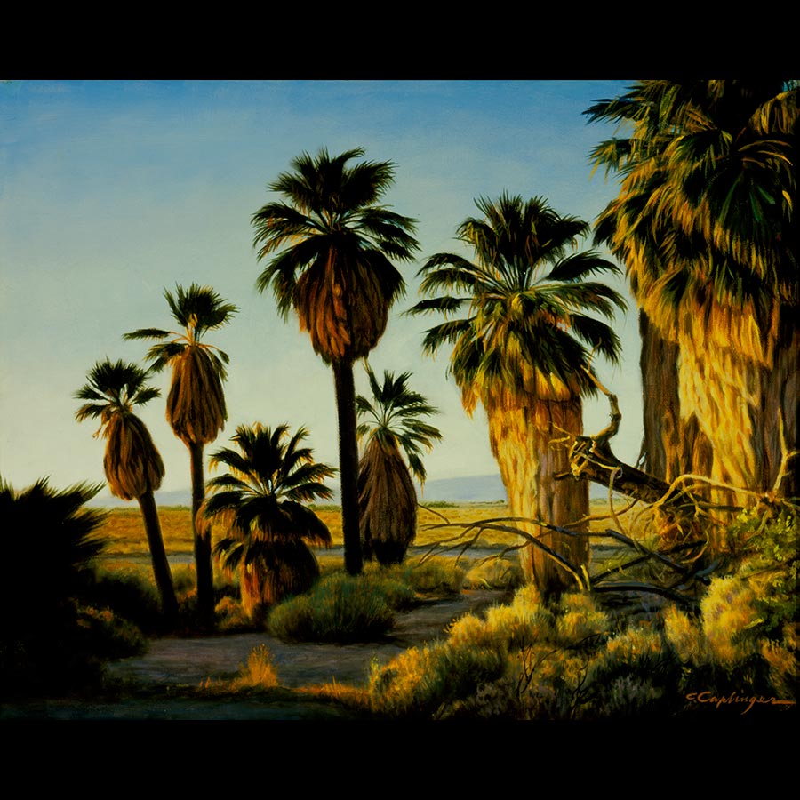 Desert Oasis Landscape Painting