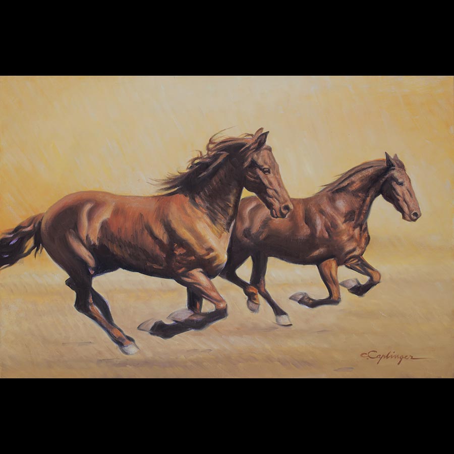 Horse and Burro Paintings by Chuck Caplinger