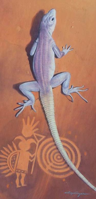 Rock Art Lizard by Chuck Caplinger